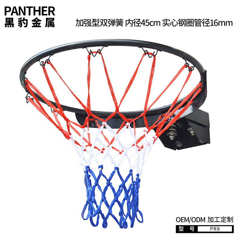 PR8 加強型內(nèi)徑45cm實心折彎掛鉤雙彈簧鋼圈16mm